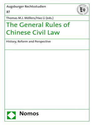 cover image of The General Rules of Chinese Civil Law